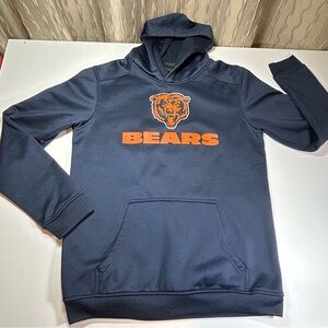 NFL Team Apparel Chicago Bears Youth XL Hoodie Navy Orange Logo